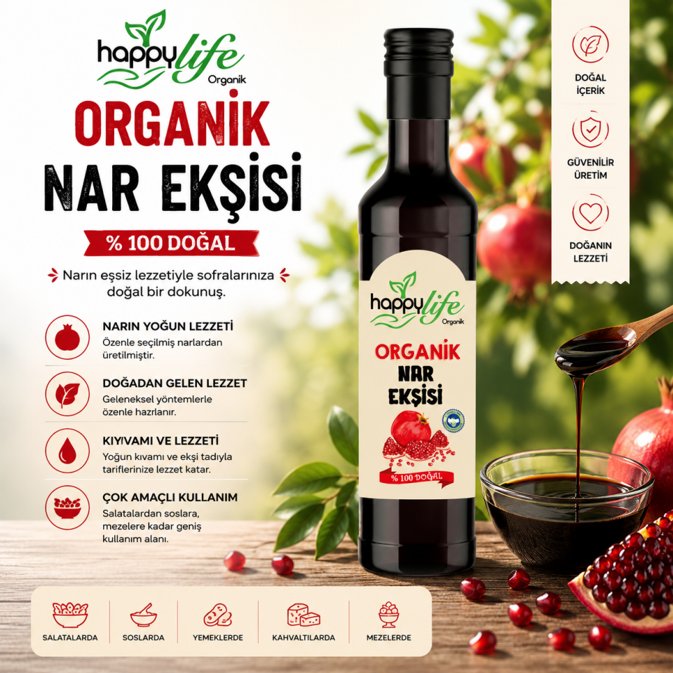 Organik Nar Ekşisi 250 Ml