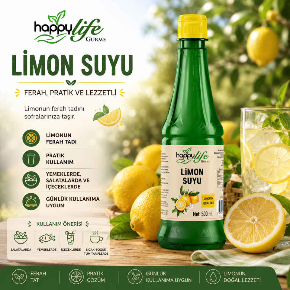 Happylife Limon Suyu 500 Ml