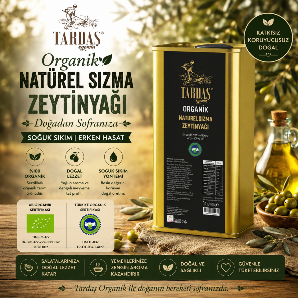 Organik Naturel Sızma Zeytinyağı 5 Lt