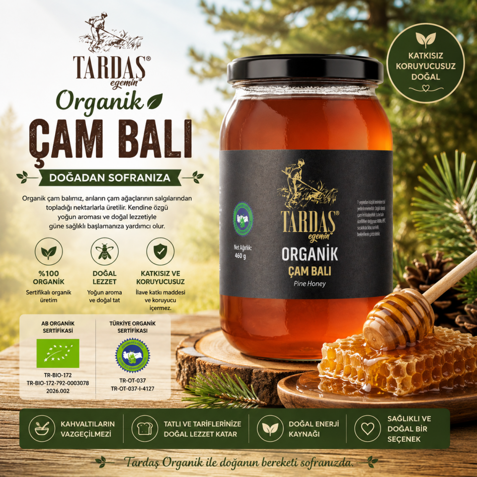 Organik Çam Balı 460 Gr