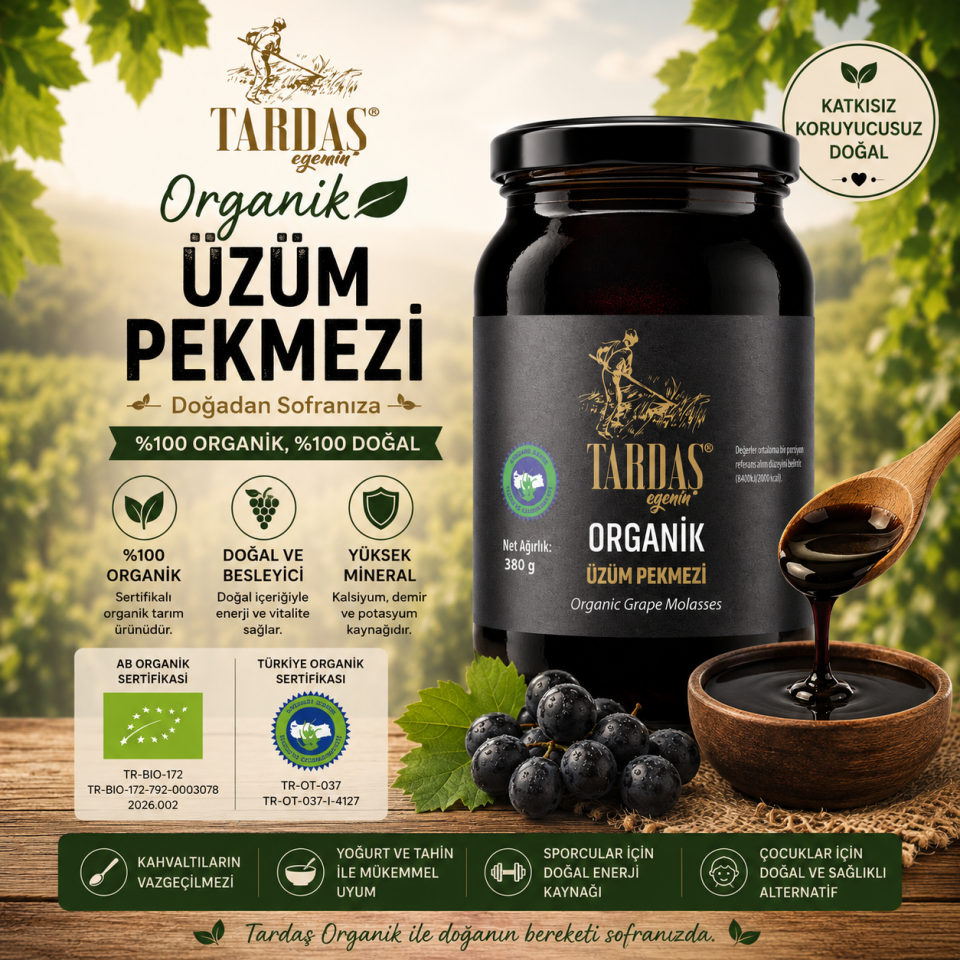 Organik Üzüm Pekmezi 380 Gr