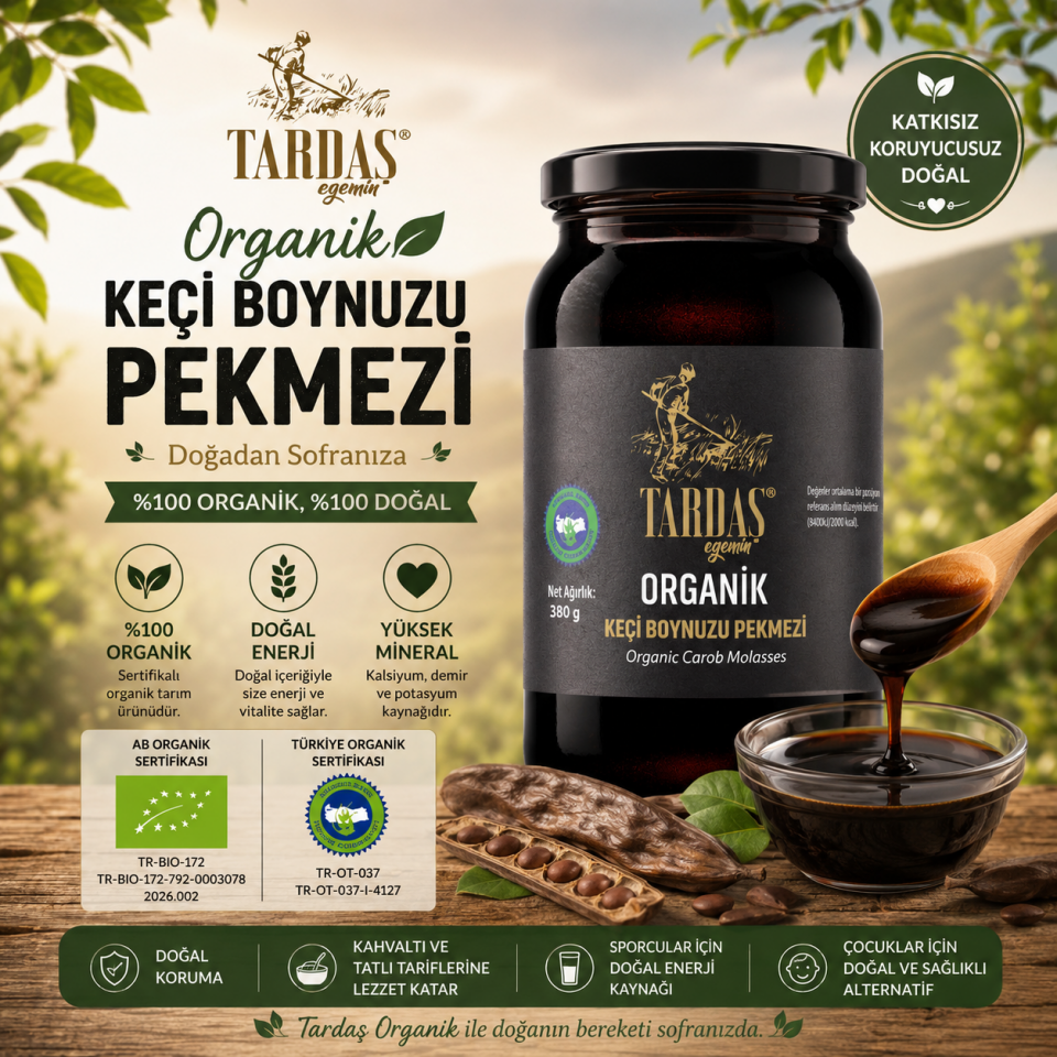 Organik Keçiboynuzu Pekmezi 380 Gr