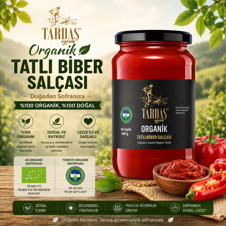 Organik Biber salçası 660 Gr