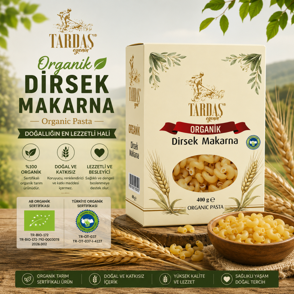 Organik Dirsek Makarna 400 Gr