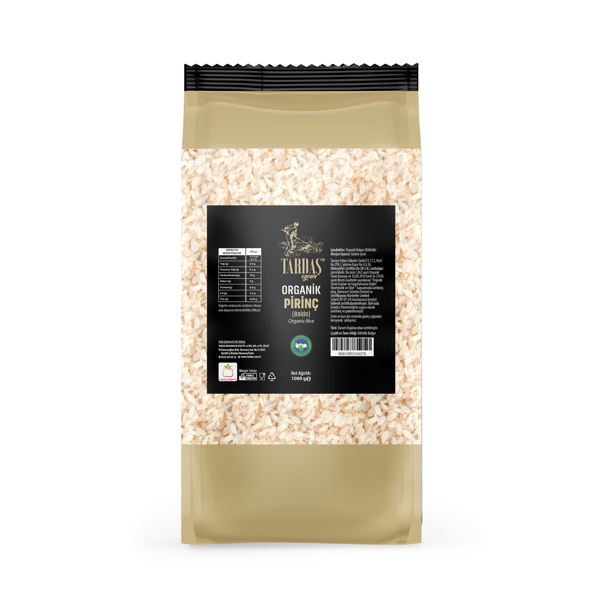 Organik Baldo Pirinç 1 Kg