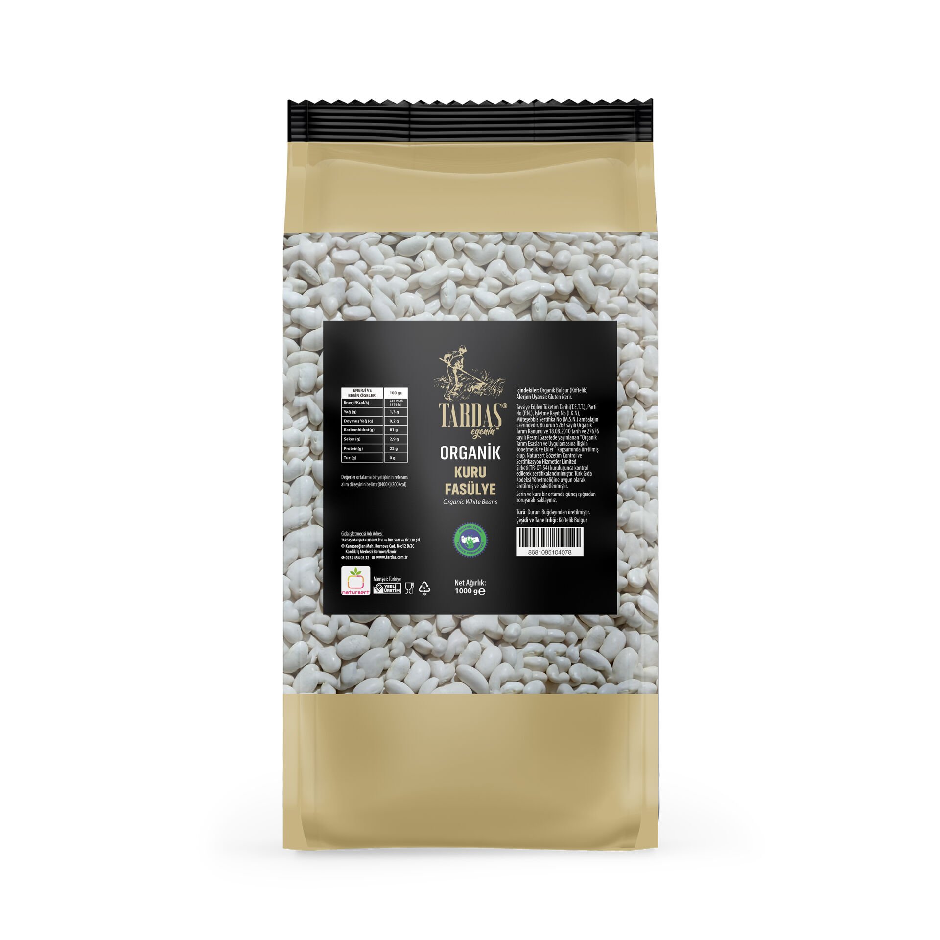 Organik Kuru Fasulye 1 Kg
