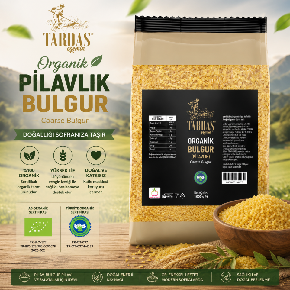 Organik Pilavlık Bulgur 1 Kg