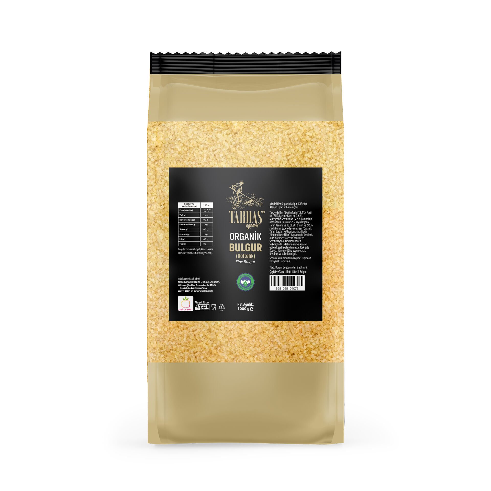 Organik Köftelik Bulgur 1 Kg