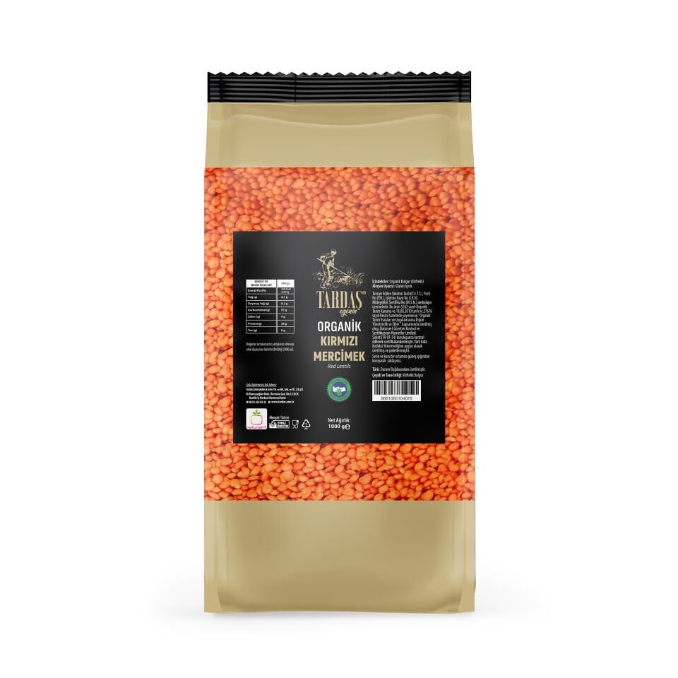 Organik Kırmızı Mercimek 1 Kg