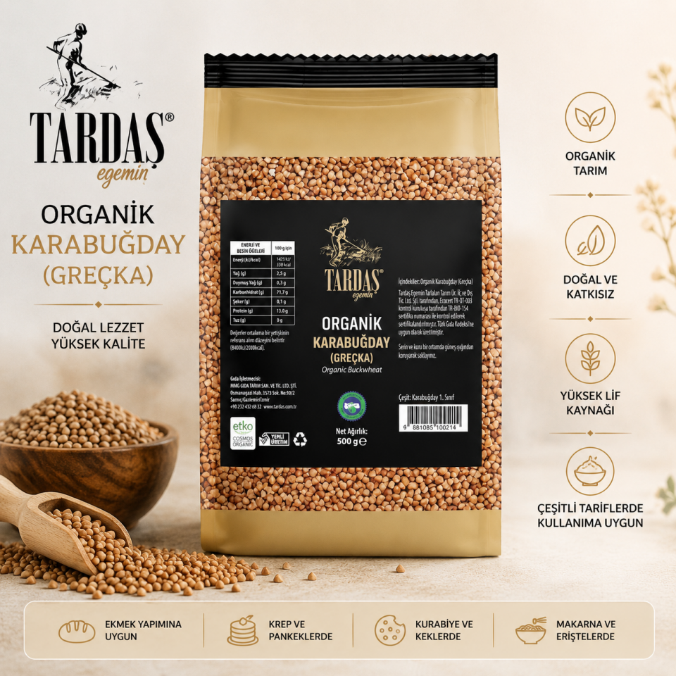Organik Karabuğday (Greçka) 500 Gr
