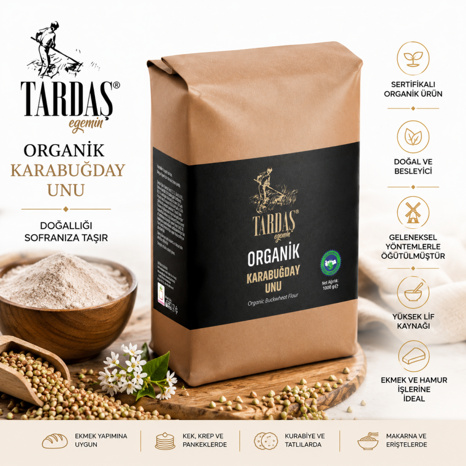 Organik Karabuğday Unu 1 Kg